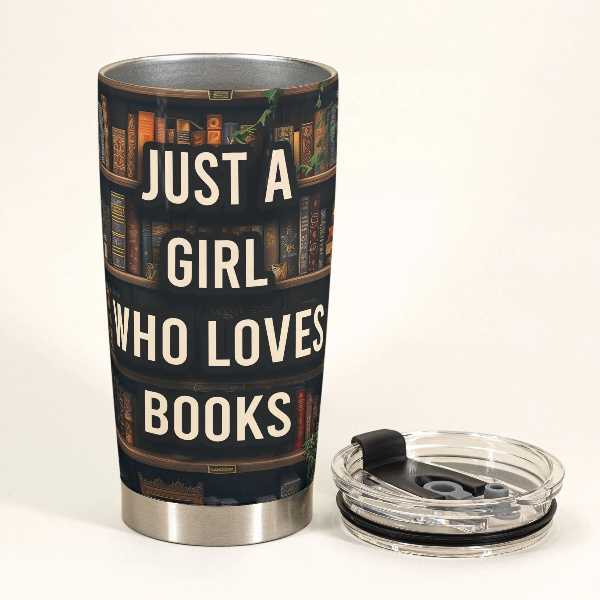 Just A Girl Who Loves Books - Personalized Tumbler Cup | CLB1 - Image 3