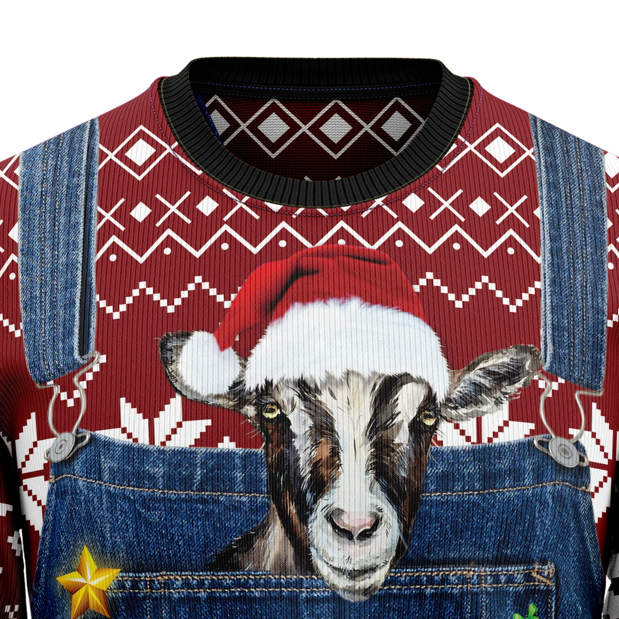 Just A Girl Who Loves Christmas And Goats - Funny Ugly Christmas Sweater - Image 2