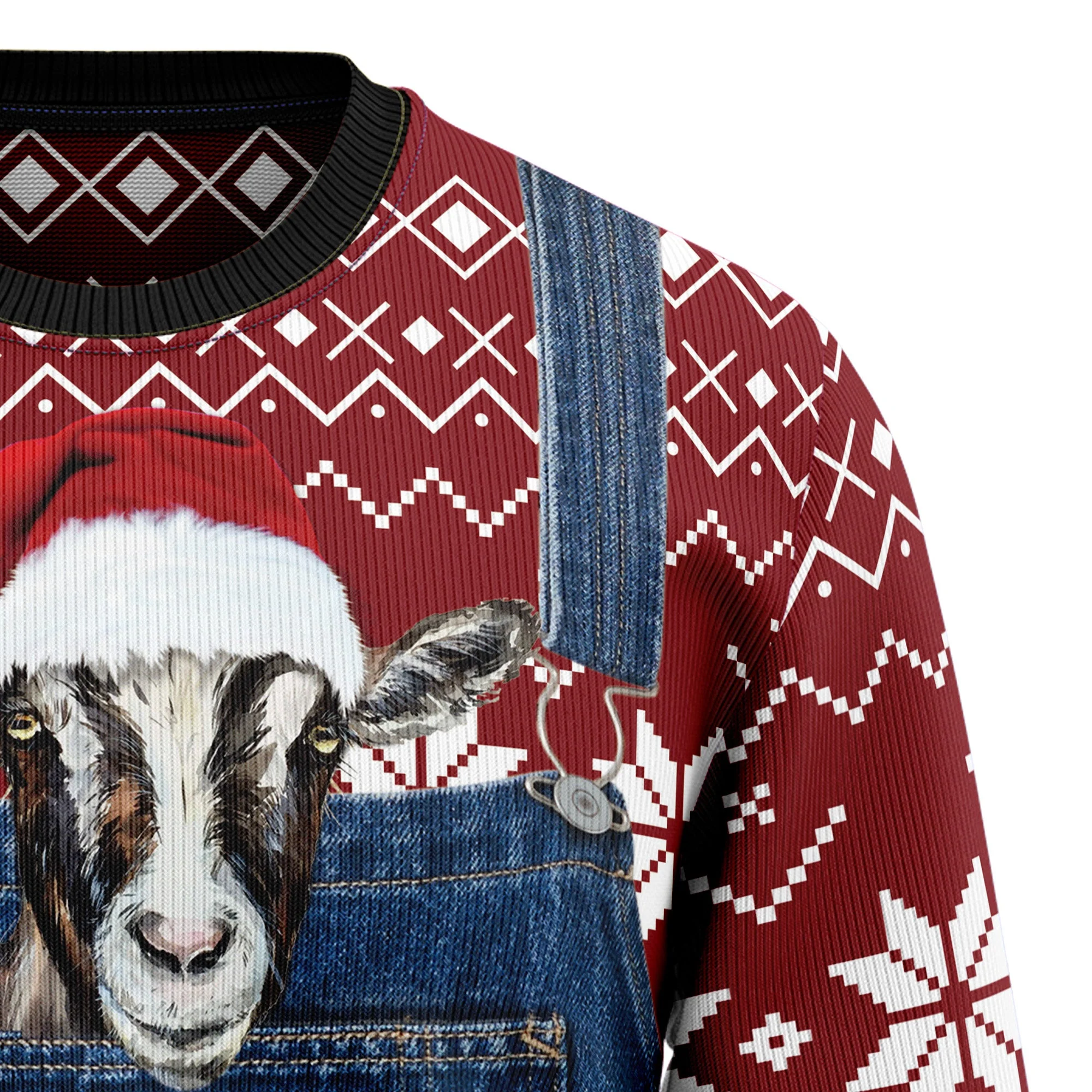 Just A Girl Who Loves Christmas And Goats - Funny Ugly Christmas Sweater - Image 3