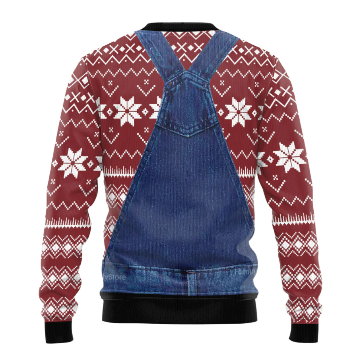 Just A Girl Who Loves Christmas And Guinea Pig - Funny Ugly Sweatshirt - Image 2