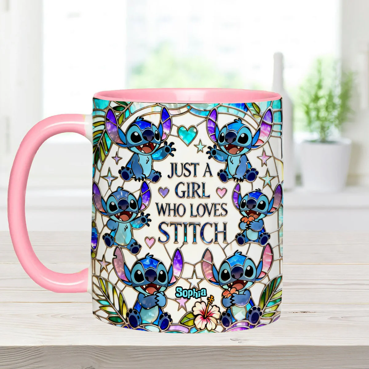 Just A Girl Who Loves Sti - Personalized Accent Mug - Gift For Her, Movie Fans HH01 - Image 10