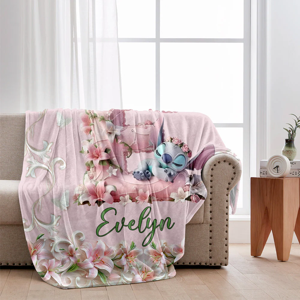 Just A Girl Who Loves Sti - Personalized Blanket - Gift For Her, Daughter HH01 - Image 2