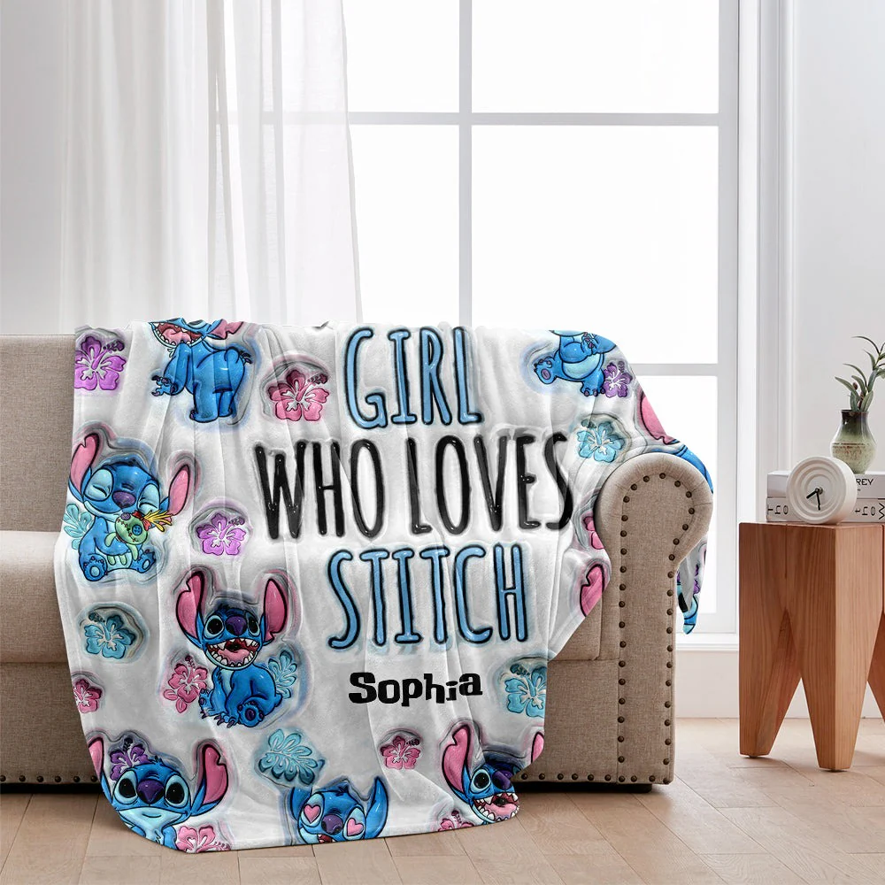Just A Girl Who Loves Sti - Personalized Blanket - Gift For Movie Fans NL122 - Image 2
