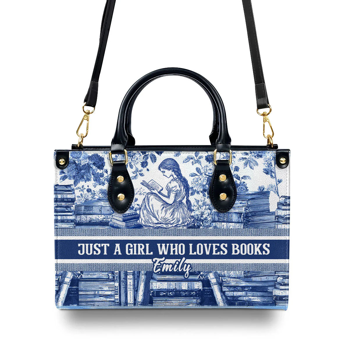 Just A Girl Who Loves To Read - Personalized Leather Handbag - Gift For Her, Book Lovers | TGJ1 HH01