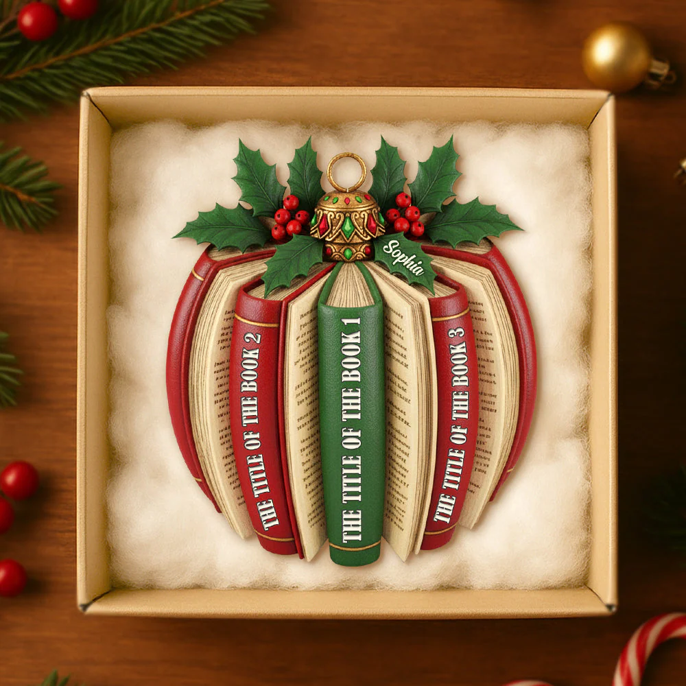 Just A Person Who Loves Books - Personalized Acrylic Ornament - Christmas Gift For Book Lovers NL122 - Image 3