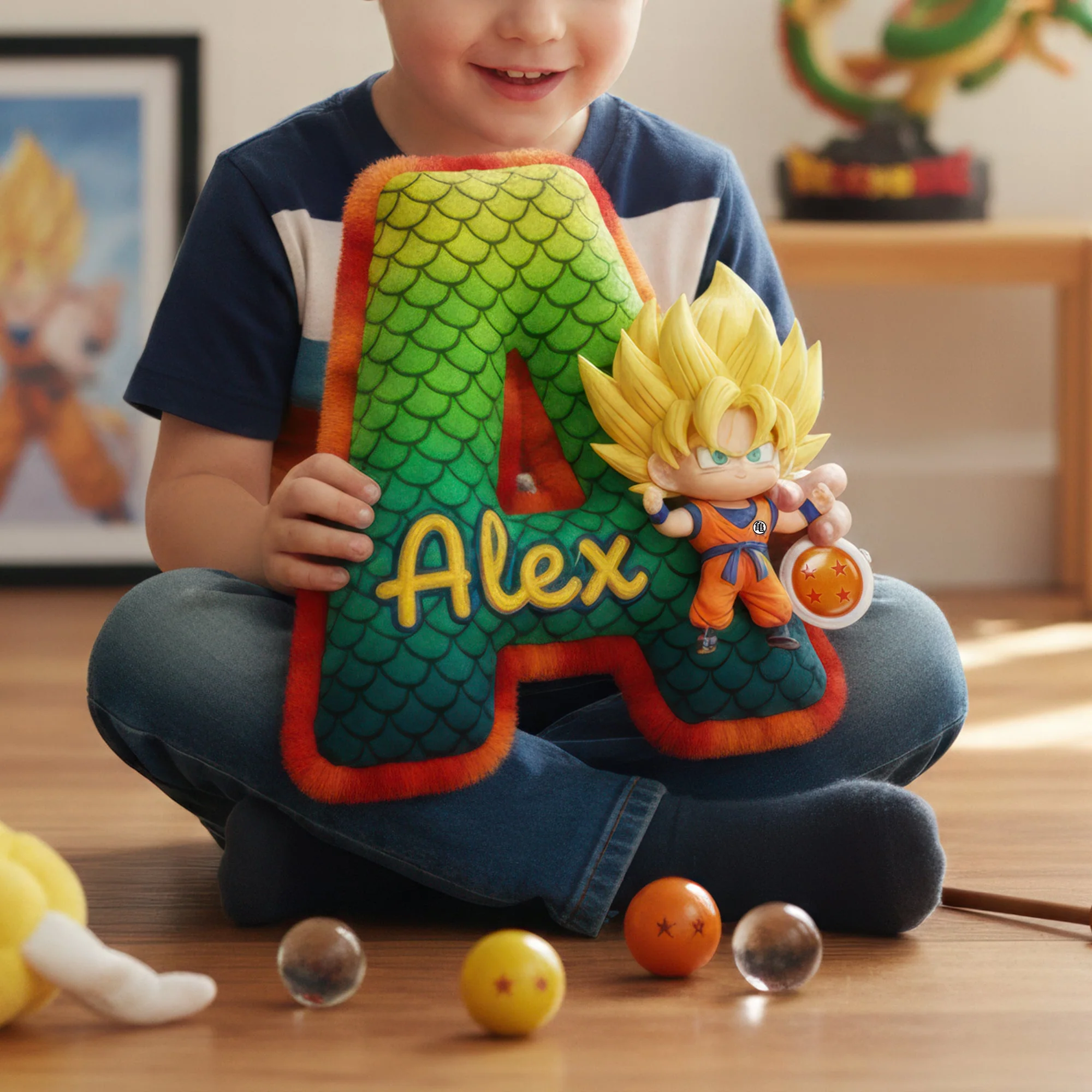 Just Love DrBa Alphabet - Personalized Custom Shape Pillow - Gift For Kids HH01