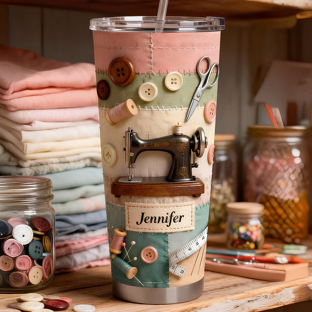 Just Love Sewing - Personalized Tumbler - Gift For Her, Sewing Lovers NL122