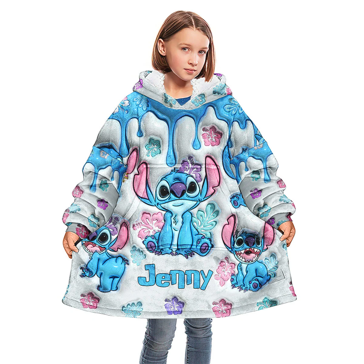 Just Love Sti (Ver 1) - Personalized 3D Inflated Effect Christmas Blanket Hoodie HH01 - Image 3