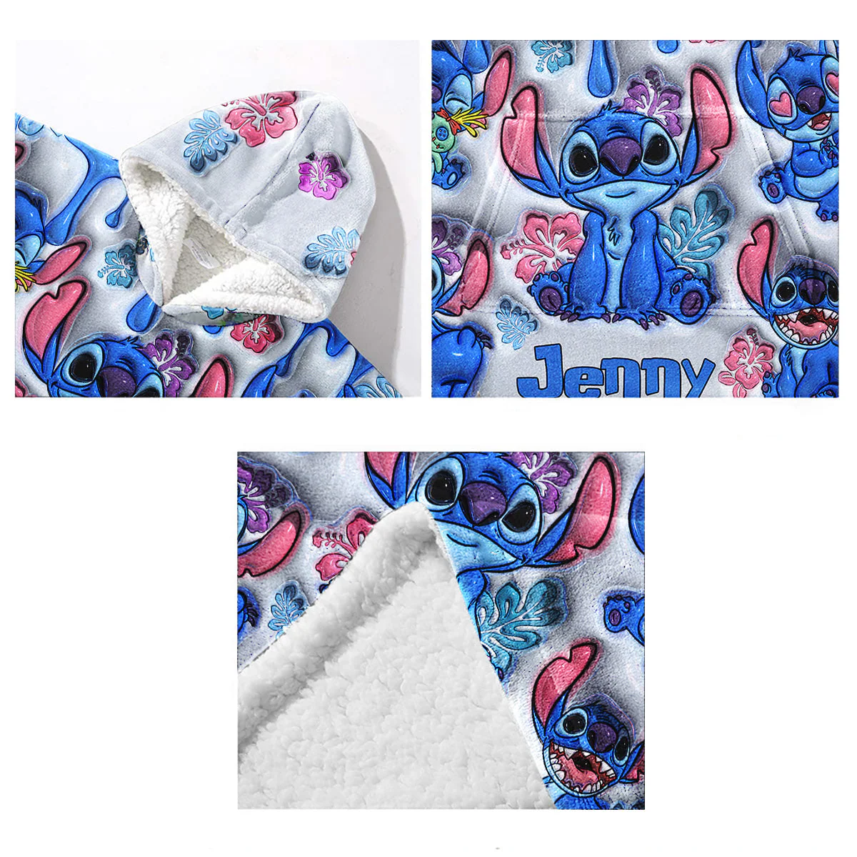 Just Love Sti (Ver 1) - Personalized 3D Inflated Effect Christmas Blanket Hoodie HH01 - Image 5