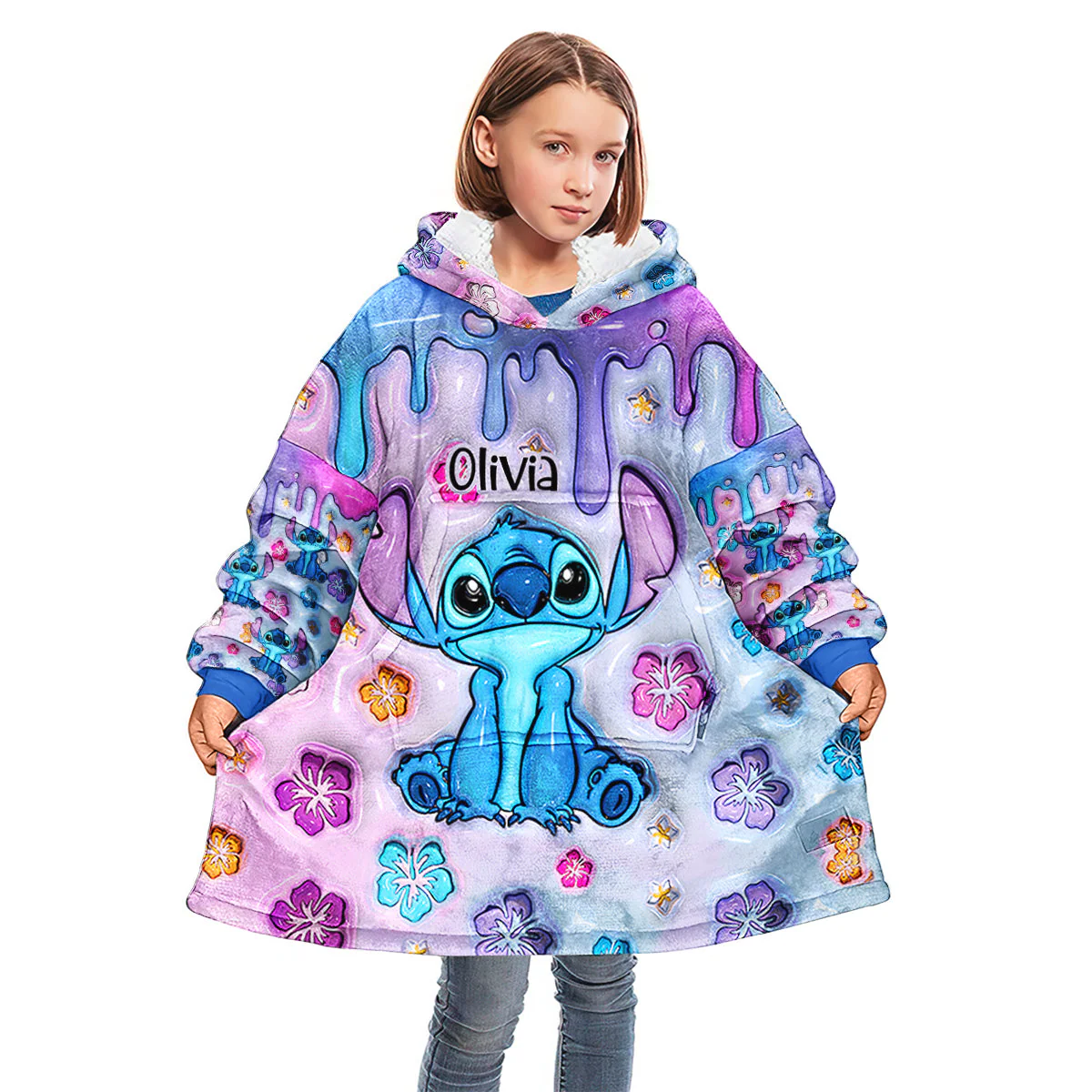 Just Love Sti (Ver 2) - Personalized 3D Inflated Effect Christmas Blanket Hoodie HH01 - Image 3