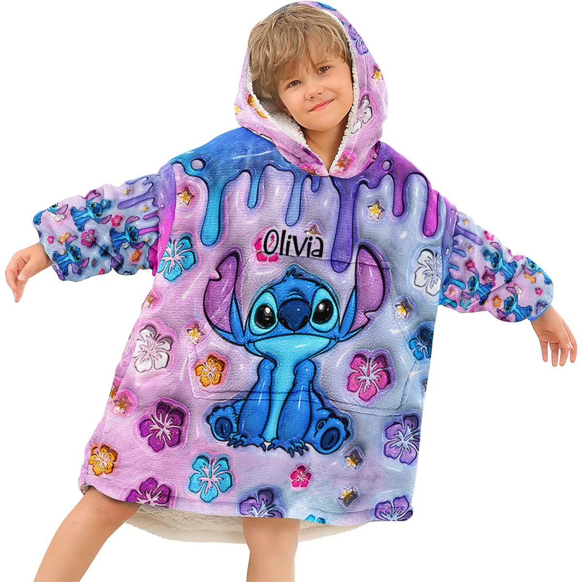 Just Love Sti (Ver 2) - Personalized 3D Inflated Effect Christmas Blanket Hoodie HH01 - Image 4