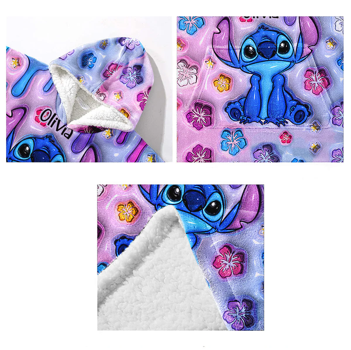Just Love Sti (Ver 2) - Personalized 3D Inflated Effect Christmas Blanket Hoodie HH01 - Image 6