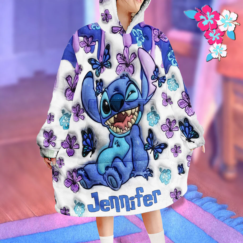 Just Love Sti (Ver 3) - Personalized 3D Inflated Effect Christmas Blanket Hoodie HH01