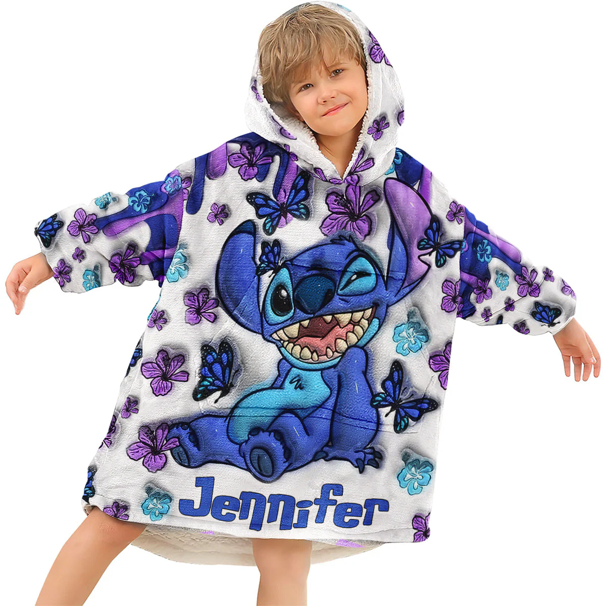 Just Love Sti (Ver 3) - Personalized 3D Inflated Effect Christmas Blanket Hoodie HH01 - Image 4