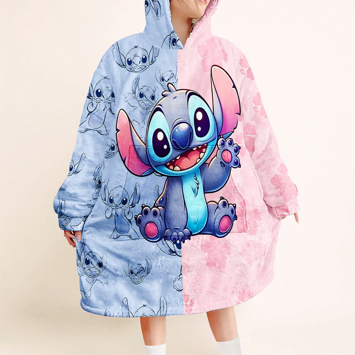 Just Love Sti (Ver 6) - Personalized 3D Inflated Effect Christmas Blanket Hoodie HH01 - Image 2