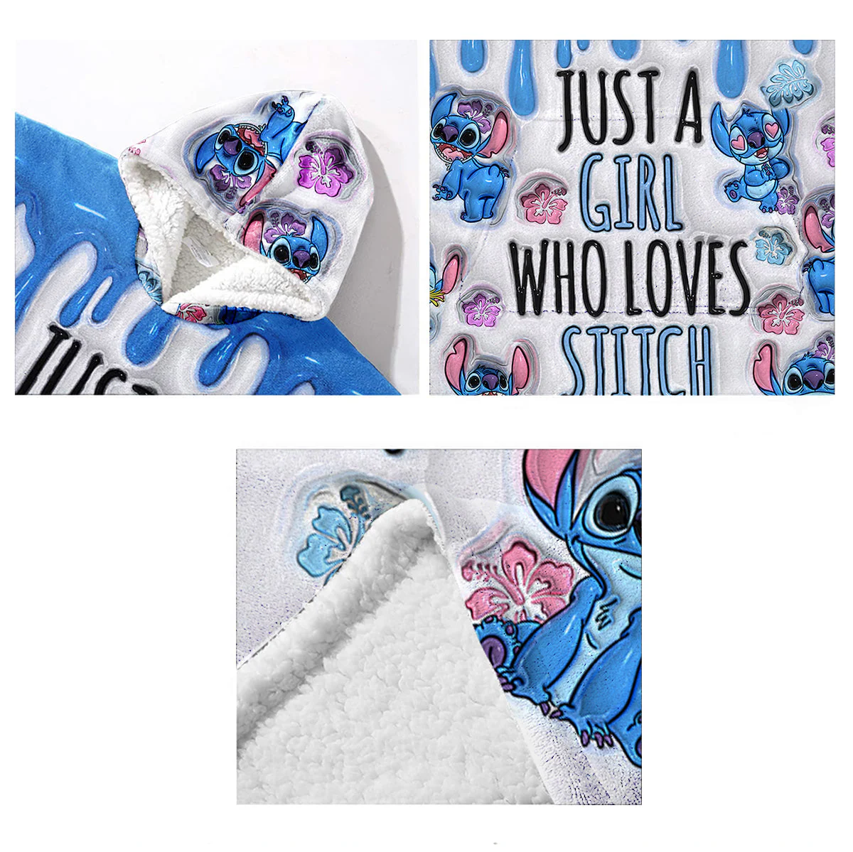 Just Love Sti (Ver 7) - Personalized 3D Inflated Effect Christmas Blanket Hoodie HH01 - Image 6