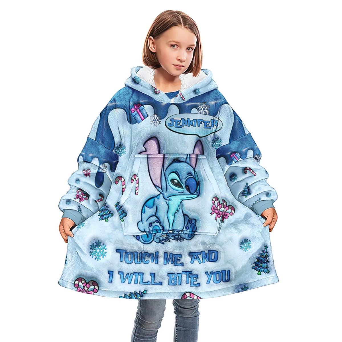 Just Love Sti (Ver 8) - Personalized 3D Inflated Effect Christmas Blanket Hoodie HH01 - Image 3