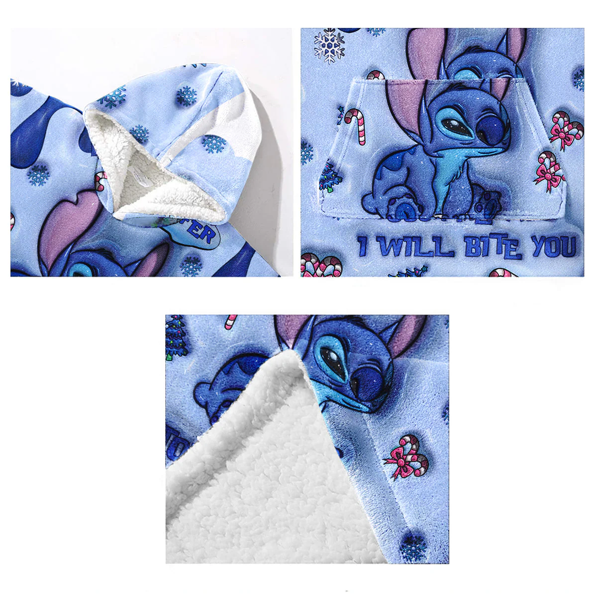 Just Love Sti (Ver 8) - Personalized 3D Inflated Effect Christmas Blanket Hoodie HH01 - Image 5