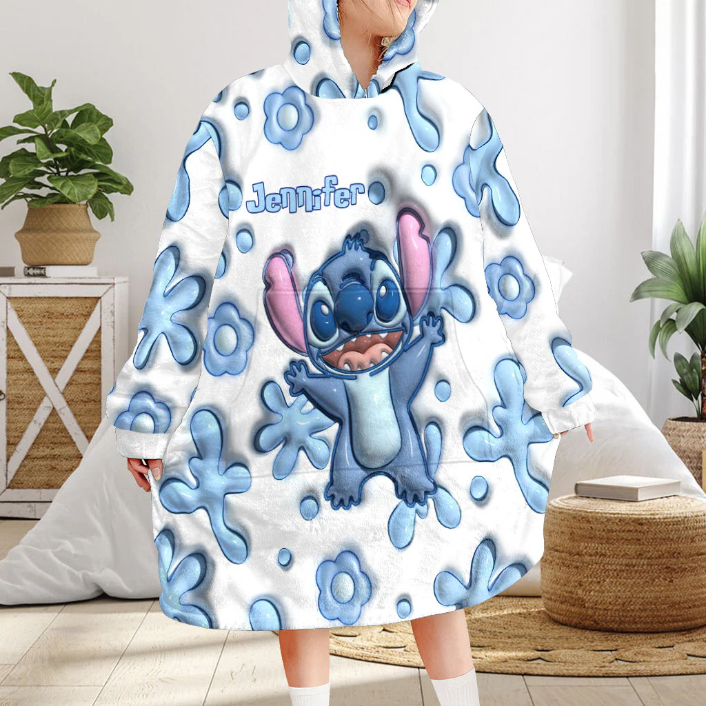 Just Love Sti (Ver 9) - Personalized 3D Inflated Effect Christmas Blanket Hoodie HH01