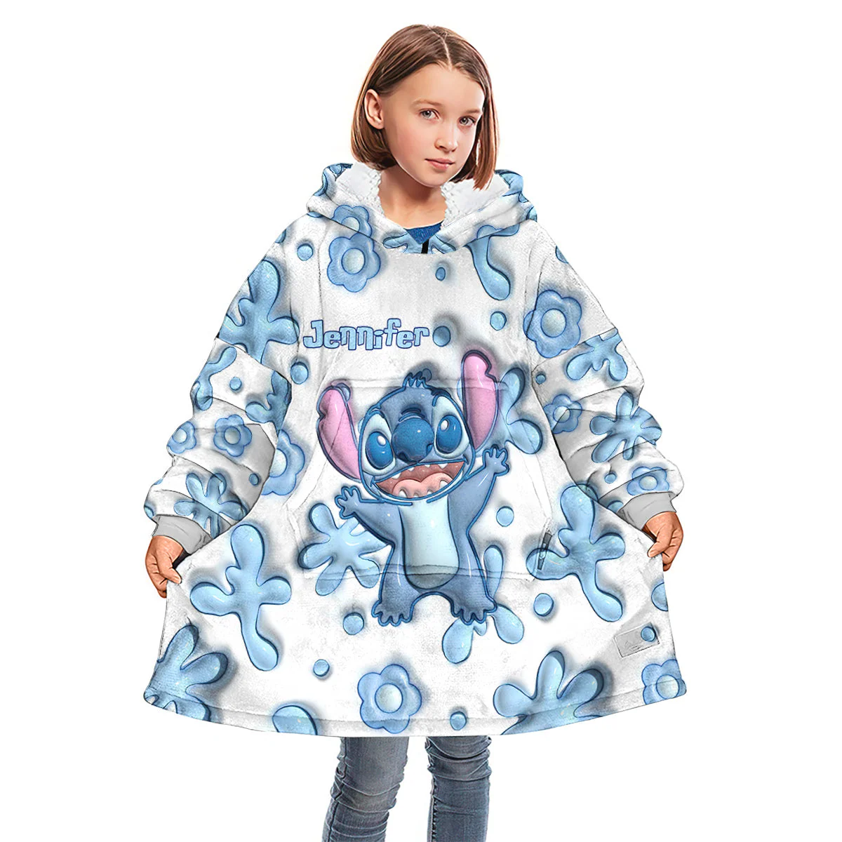 Just Love Sti (Ver 9) - Personalized 3D Inflated Effect Christmas Blanket Hoodie HH01 - Image 3