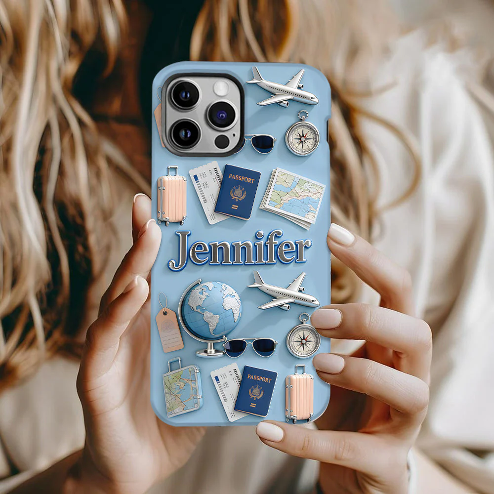 Just Loves Traveling - Personalized Phone Case HH01 - Image 2