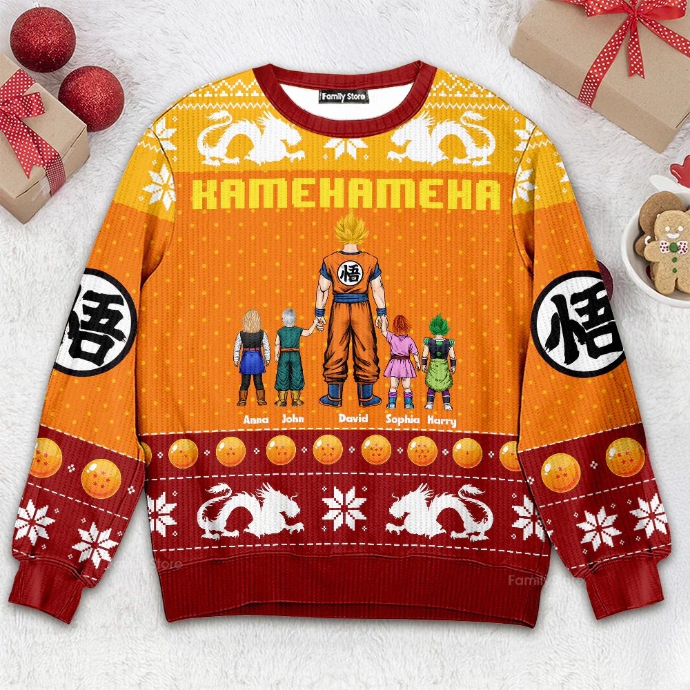 Kamehameha - Personalized Ugly Sweater - Christmas Gift For DrBa Dad, Grandpa, | CL03.V2 HH01