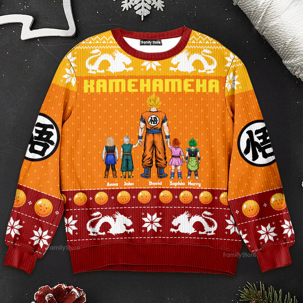 Kamehameha - Personalized Ugly Sweater - Christmas Gift For DrBa Dad, Grandpa, | CL03.V2 HH01 - Image 3
