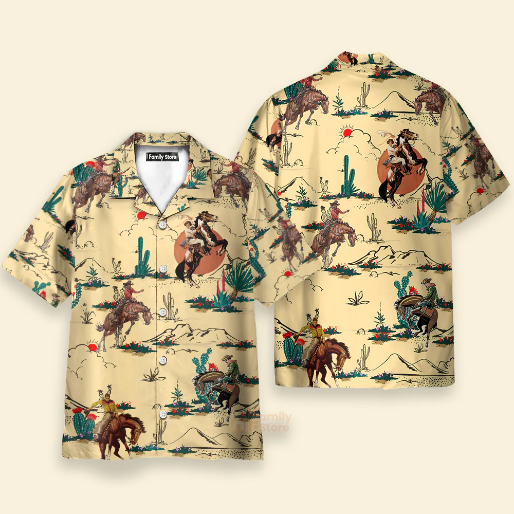 Kentucky Derby Horse Cowboy - Hawaiian Shirt - Image 2
