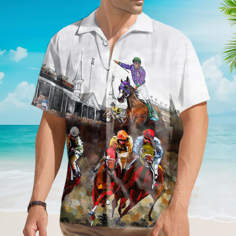 Kentucky Derby Horse Racing Hawaiian Shirt Shirt - Image 4