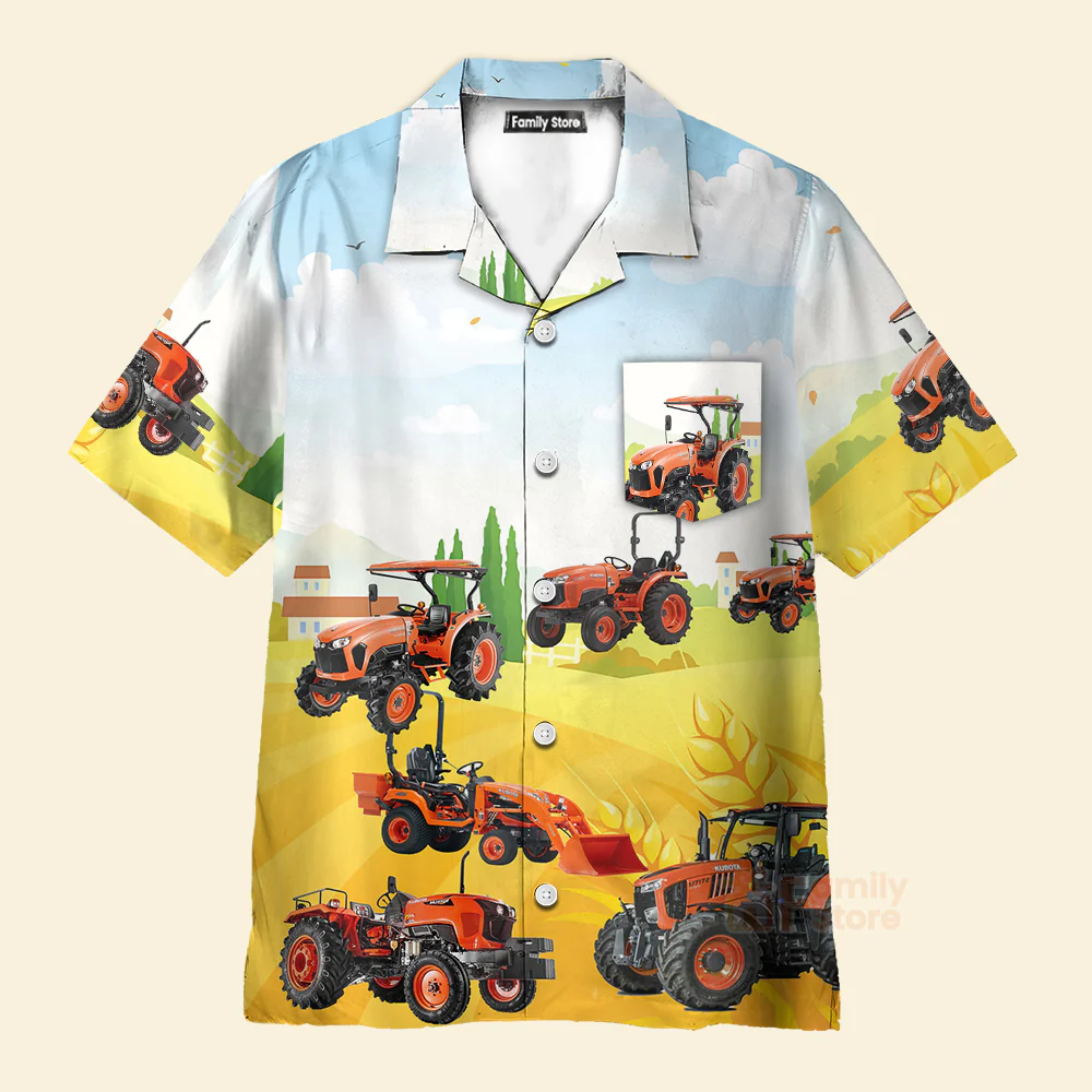 Kubota Tractor Farm Aloha Hawaiian Shirt For Men, Women - Image 2