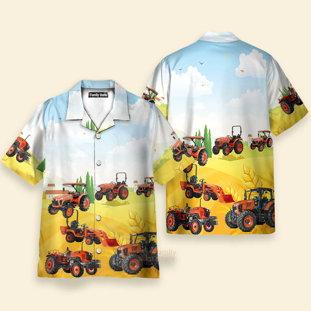 Kubota Tractor Farm Aloha Hawaiian Shirt For Men, Women - Image 3