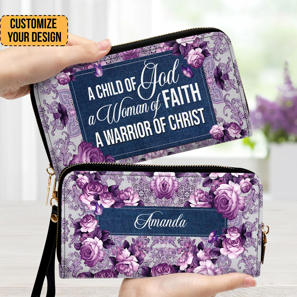 Ladies A Child Of God - Thoughtful Gift For Christians - Personalized Leather Long Wallets - AT4080926