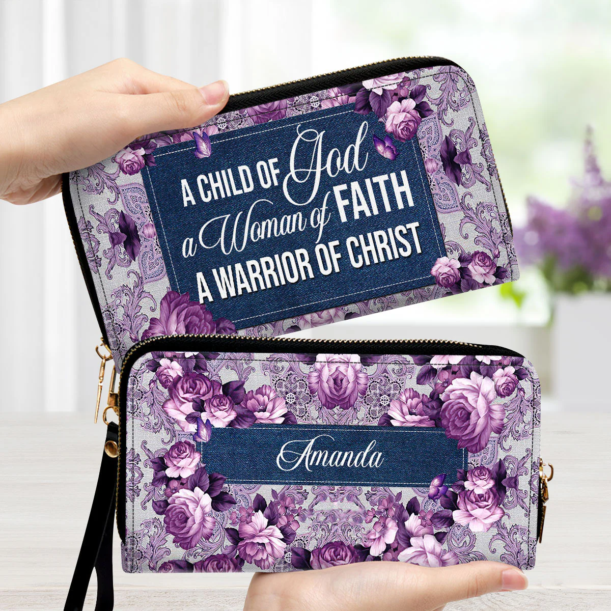 Ladies A Child Of God - Thoughtful Gift For Christians - Personalized Leather Long Wallets - AT4080926 - Image 2