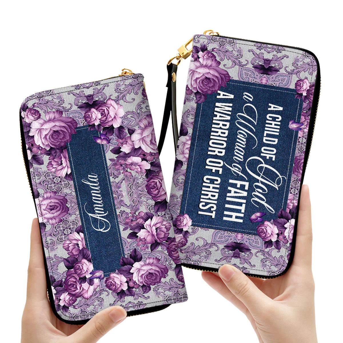 Ladies A Child Of God - Thoughtful Gift For Christians - Personalized Leather Long Wallets - AT4080926 - Image 3