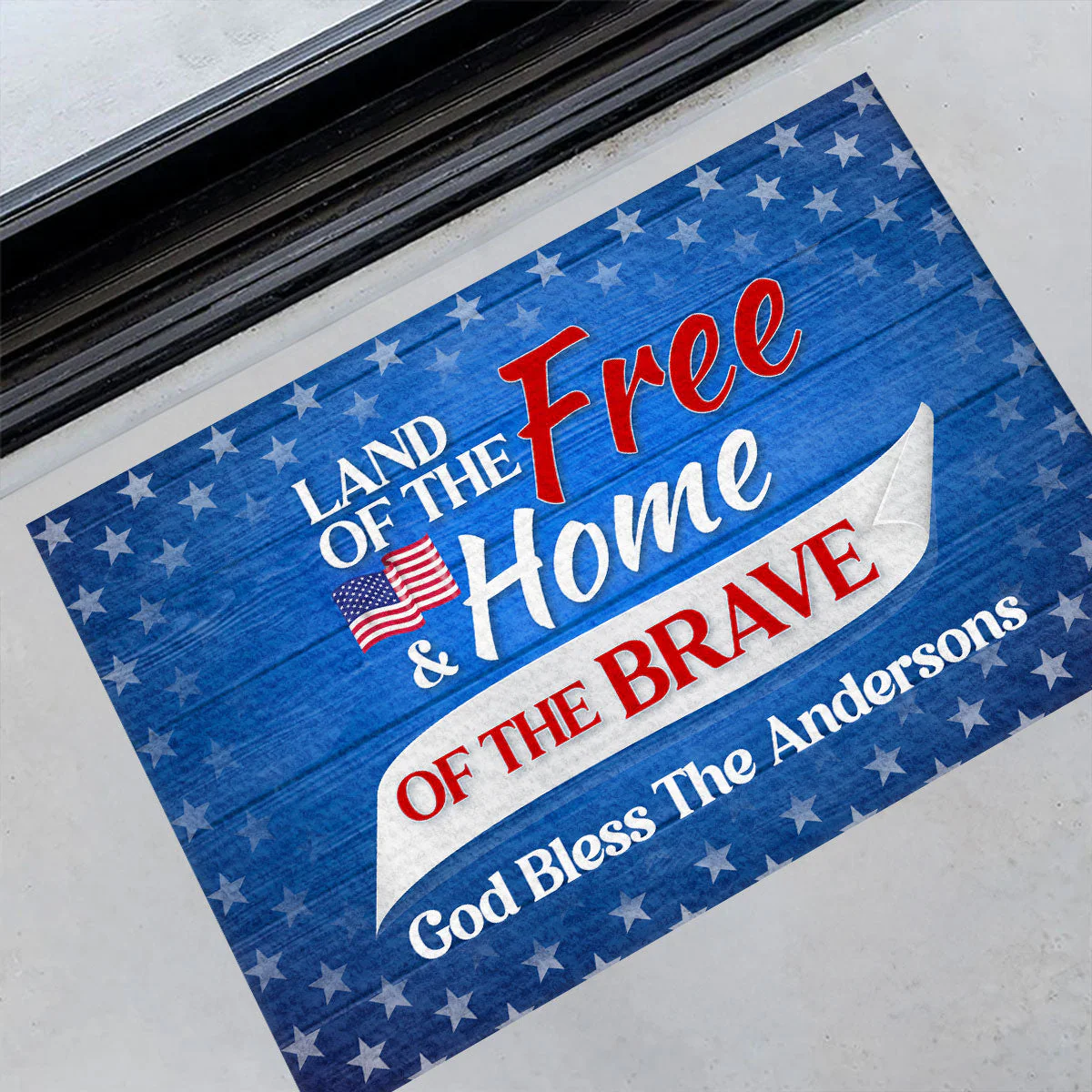 Land Of The Free And Home Of The Brave - Personalized Doormat -Home Decor - Image 4