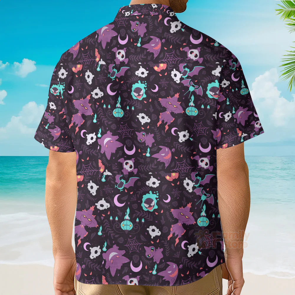 Lavender Town PoMo Pattern Hawaiian Shirt - Image 5