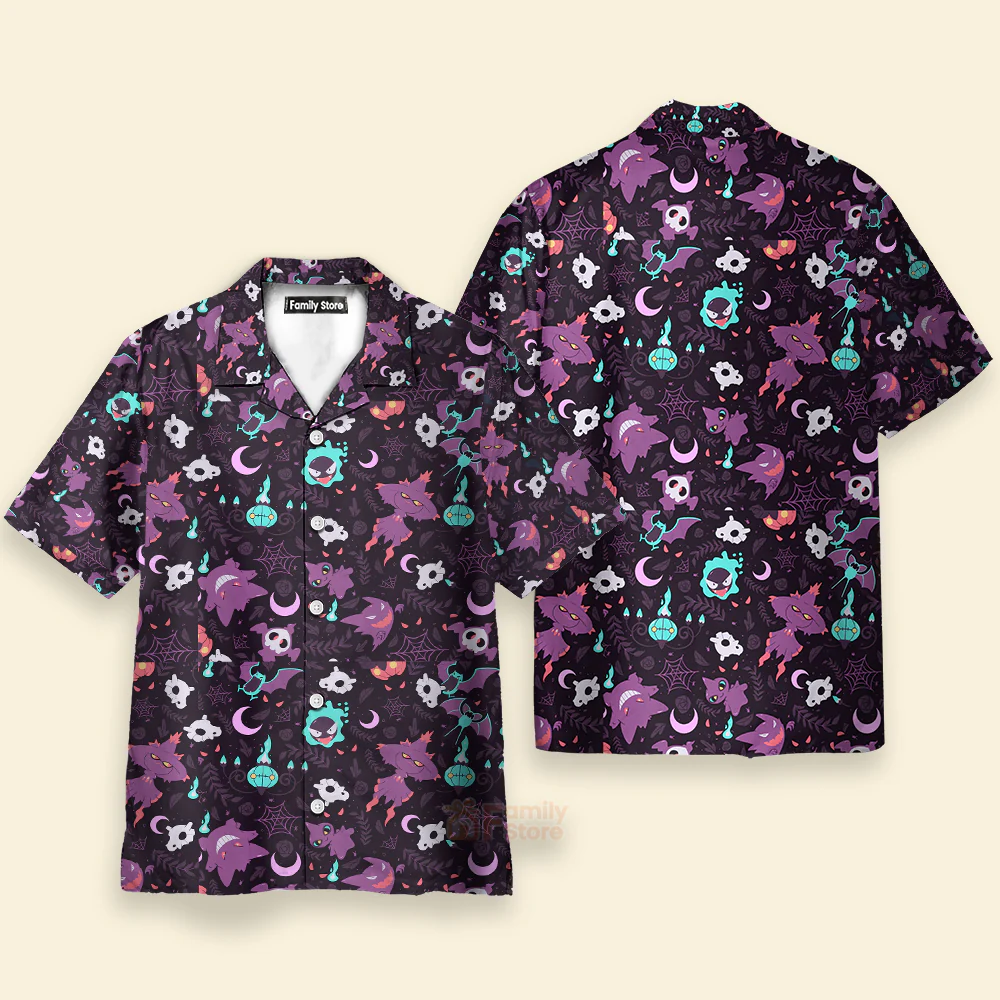 Lavender Town PoMo Pattern Hawaiian Shirt - Image 3