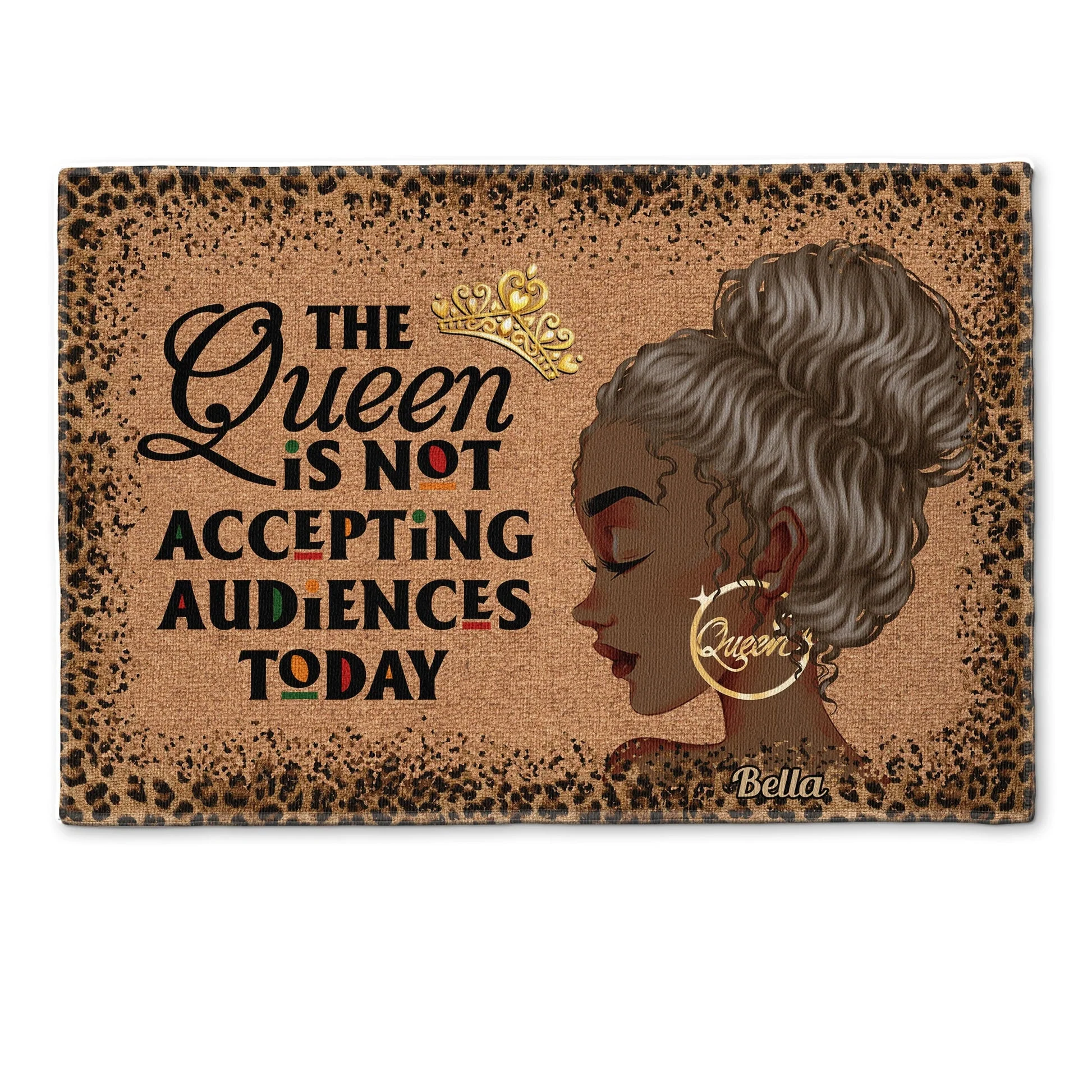 Leopard Queen Is Not Accepting Audiences Today - Personalized Doormat - Gift For Girls, Women | GR13 HD95 - Image 2