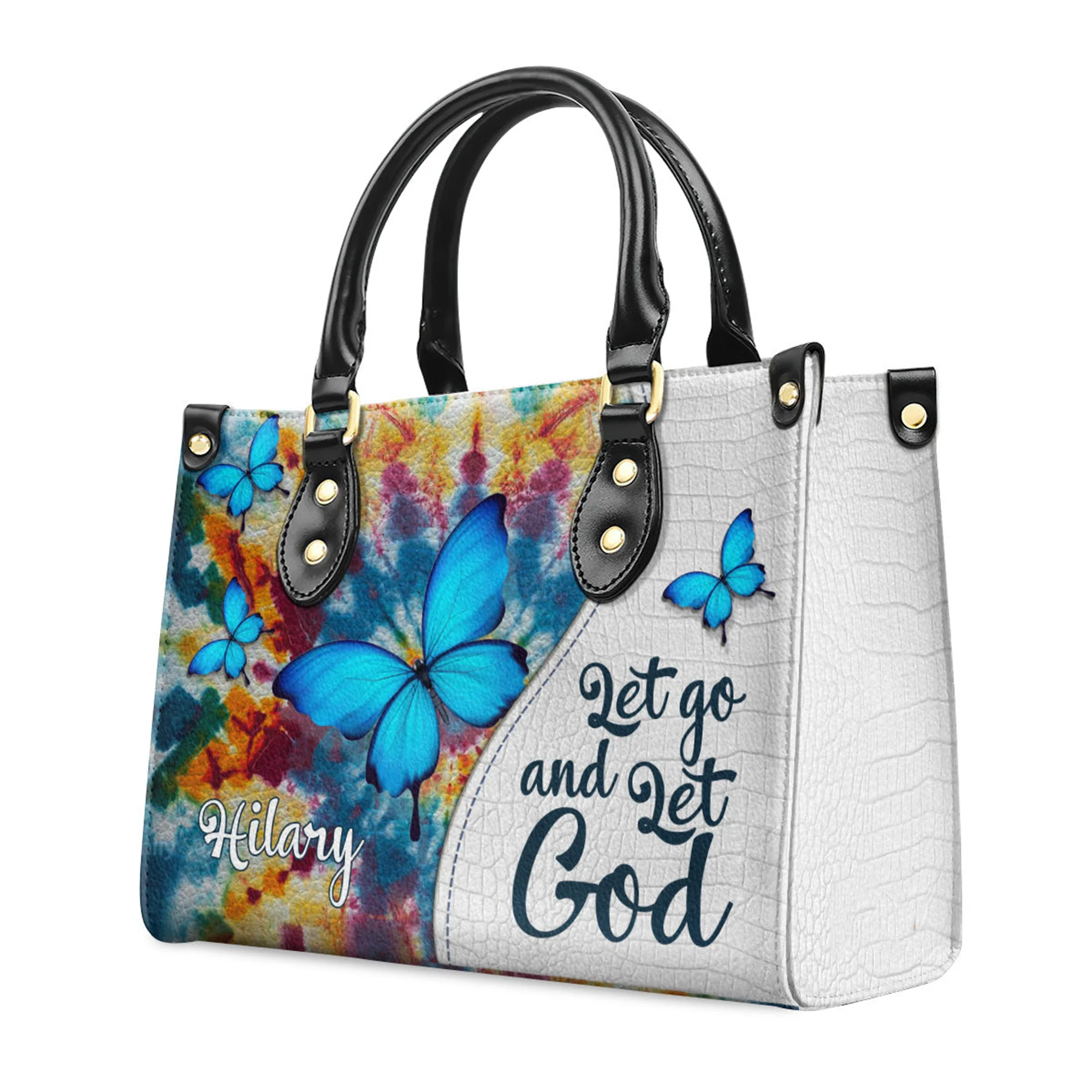 Let Go And Let God - Unique Personalized Leather Handbag - AT4081425 - Image 3