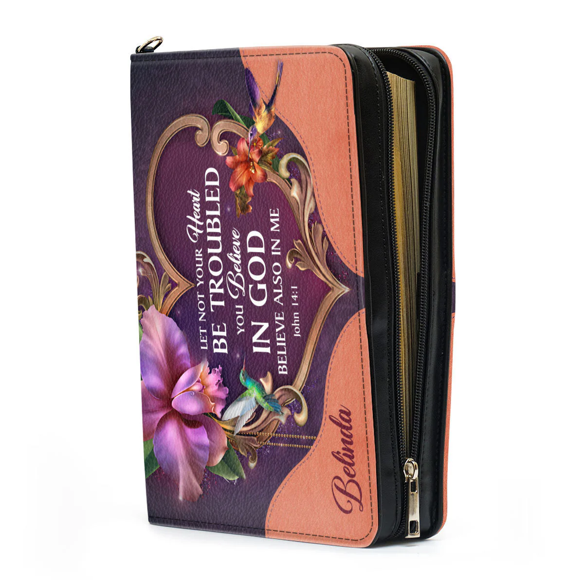 Let Not Your Heart Be Troubled - Awesome Personalized Bible Covers - AT4081333 - Image 4
