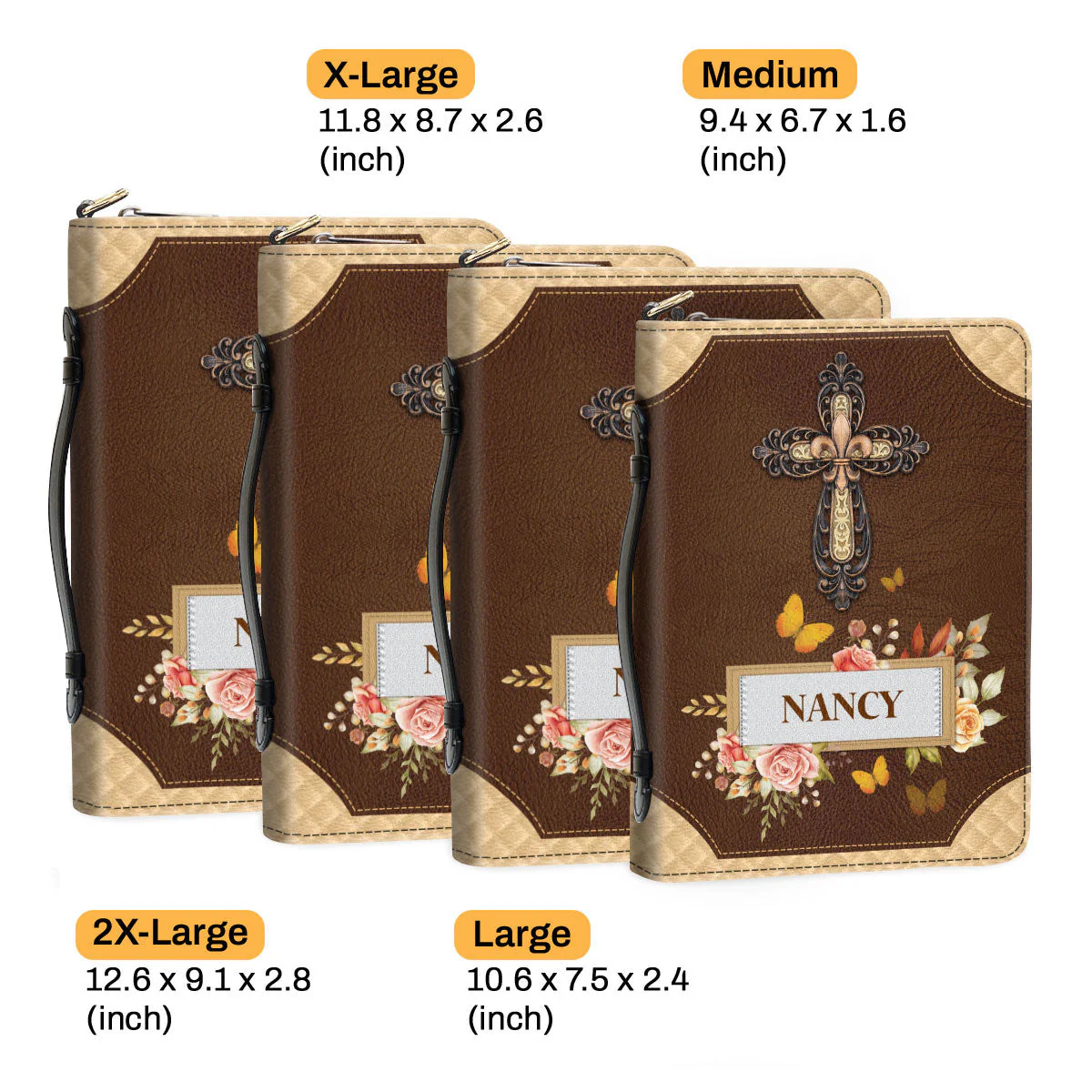 Let Your Faith Be Bigger Than Your Fear - Thoughtful Gift For Christians - Personalized Bible Covers - AT4080721 - Image 6