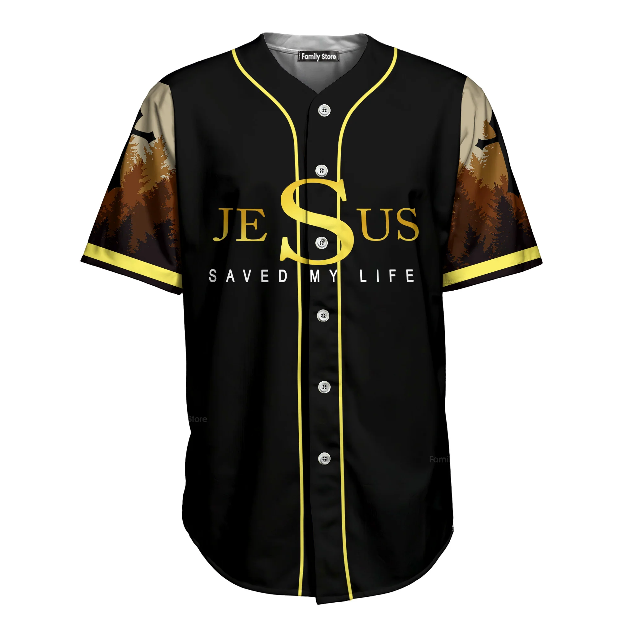 Lion Jesus saves my life Jesus is my everything Baseball Tee Jersey Shirt Printed 3D - Image 6