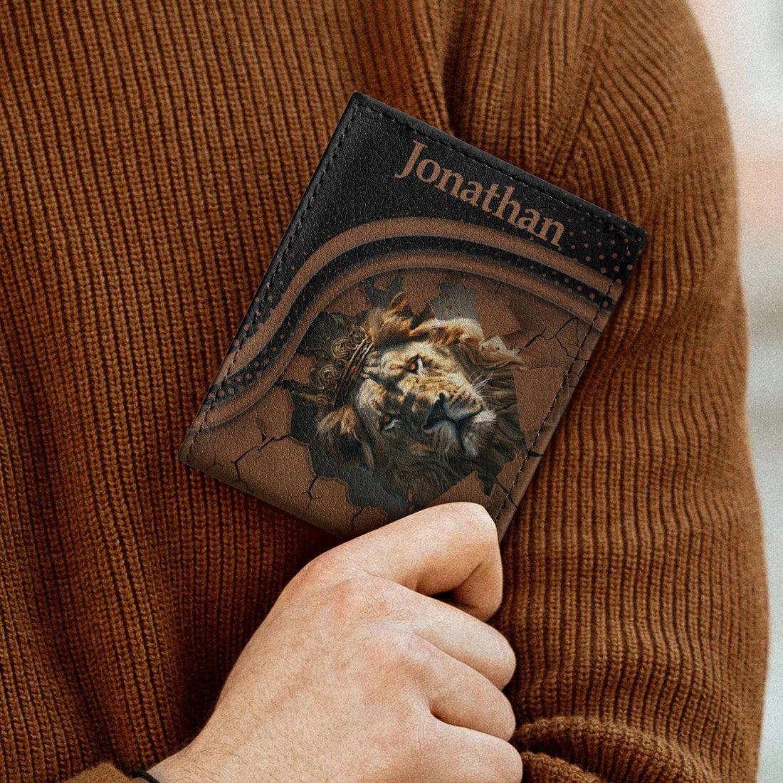 Lion King - Personalized Folded Wallet For Men - Image 3