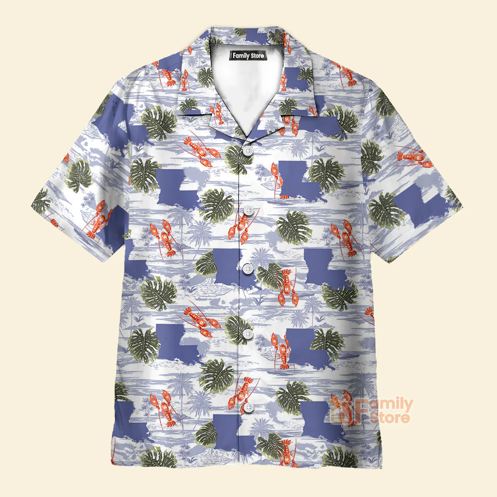 Louisiana Summer Crawfish Lobster Aloha - Hawaiian Shirt