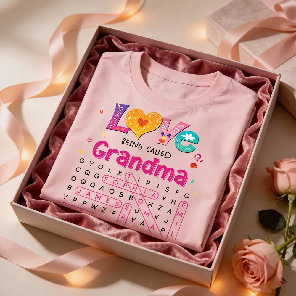 Love Being Called Grandma Colorful - Personalized Shirt - Gift For Mom, Grandma HN02 - Image 2