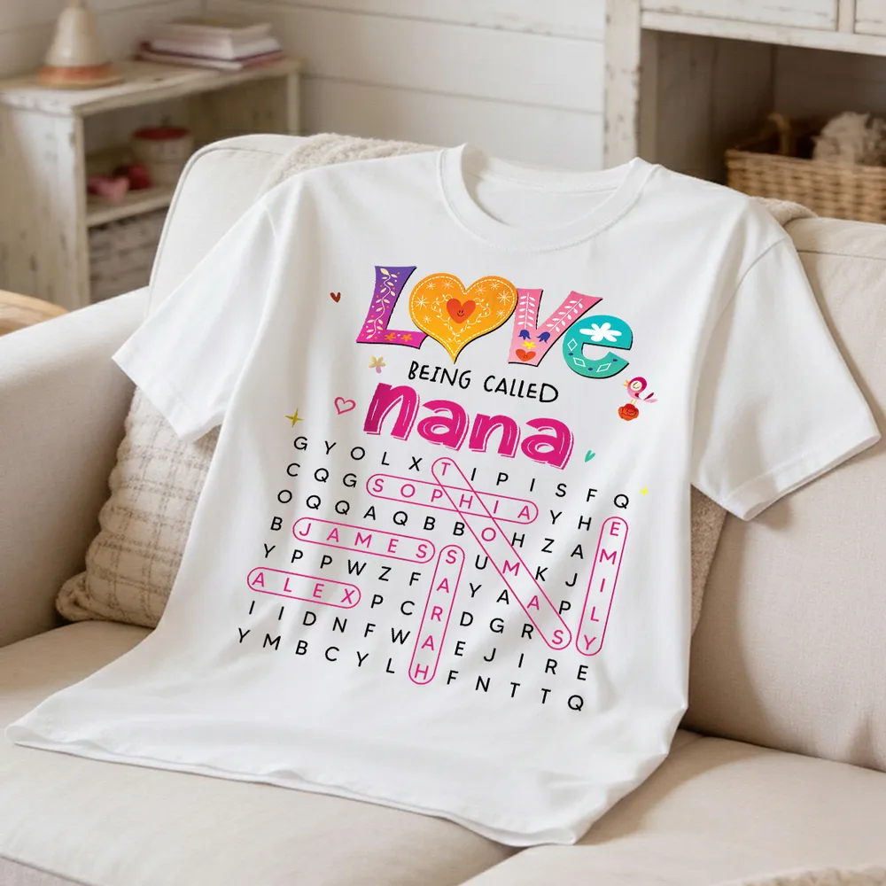 Love Being Called Grandma Colorful - Personalized Shirt - Gift For Mom, Grandma HN02 - Image 3