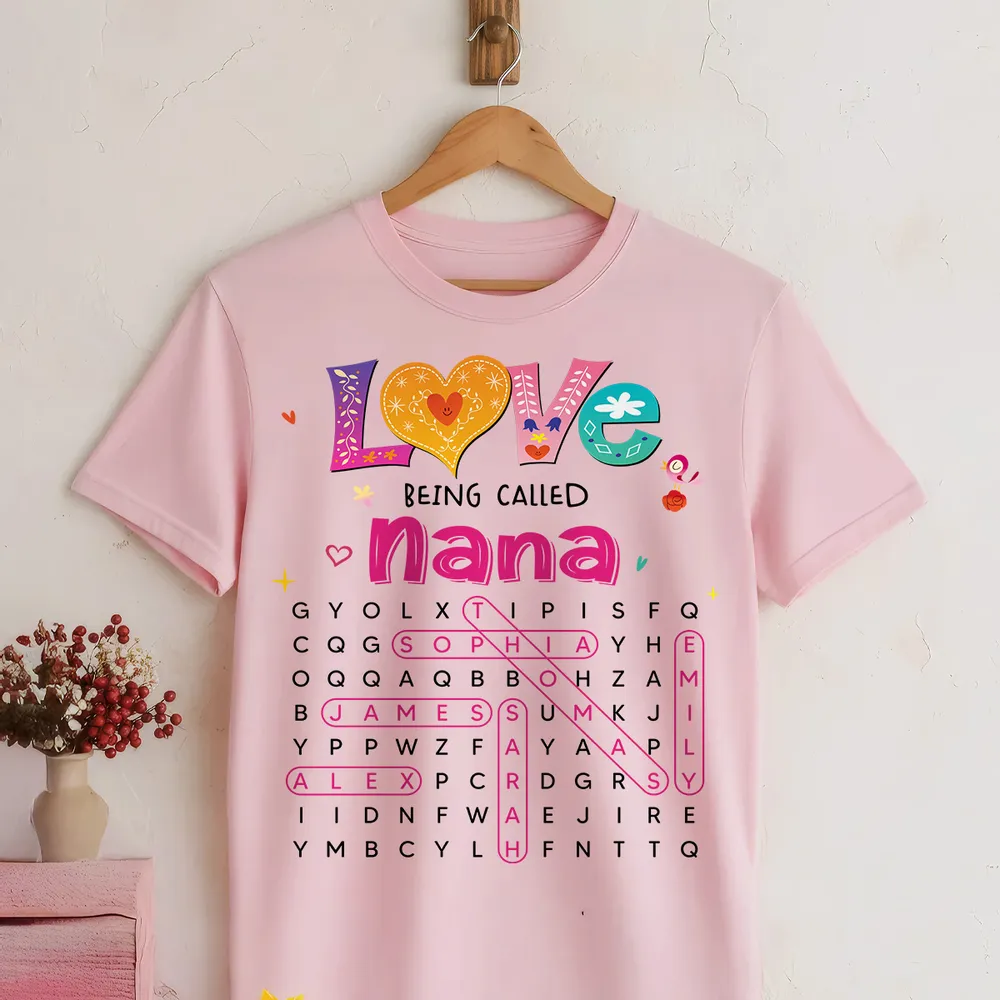 Love Being Called Grandma Colorful - Personalized Shirt - Gift For Mom, Grandma HN02 - Image 4