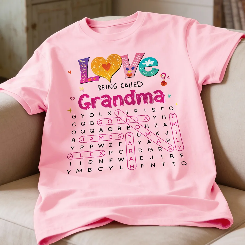 Love Being Called Grandma Colorful - Personalized Shirt - Gift For Mom, Grandma HN02 - Image 5
