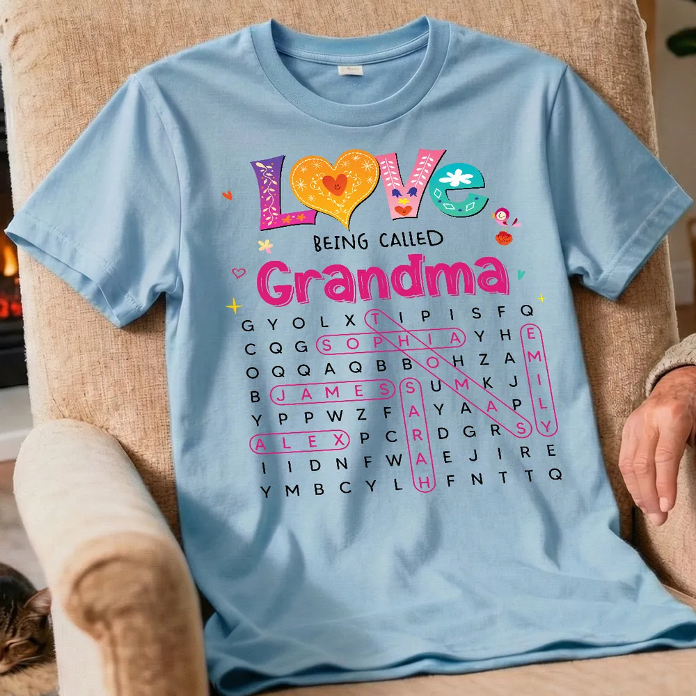 Love Being Called Grandma Colorful - Personalized Shirt - Gift For Mom, Grandma HN02 - Image 6