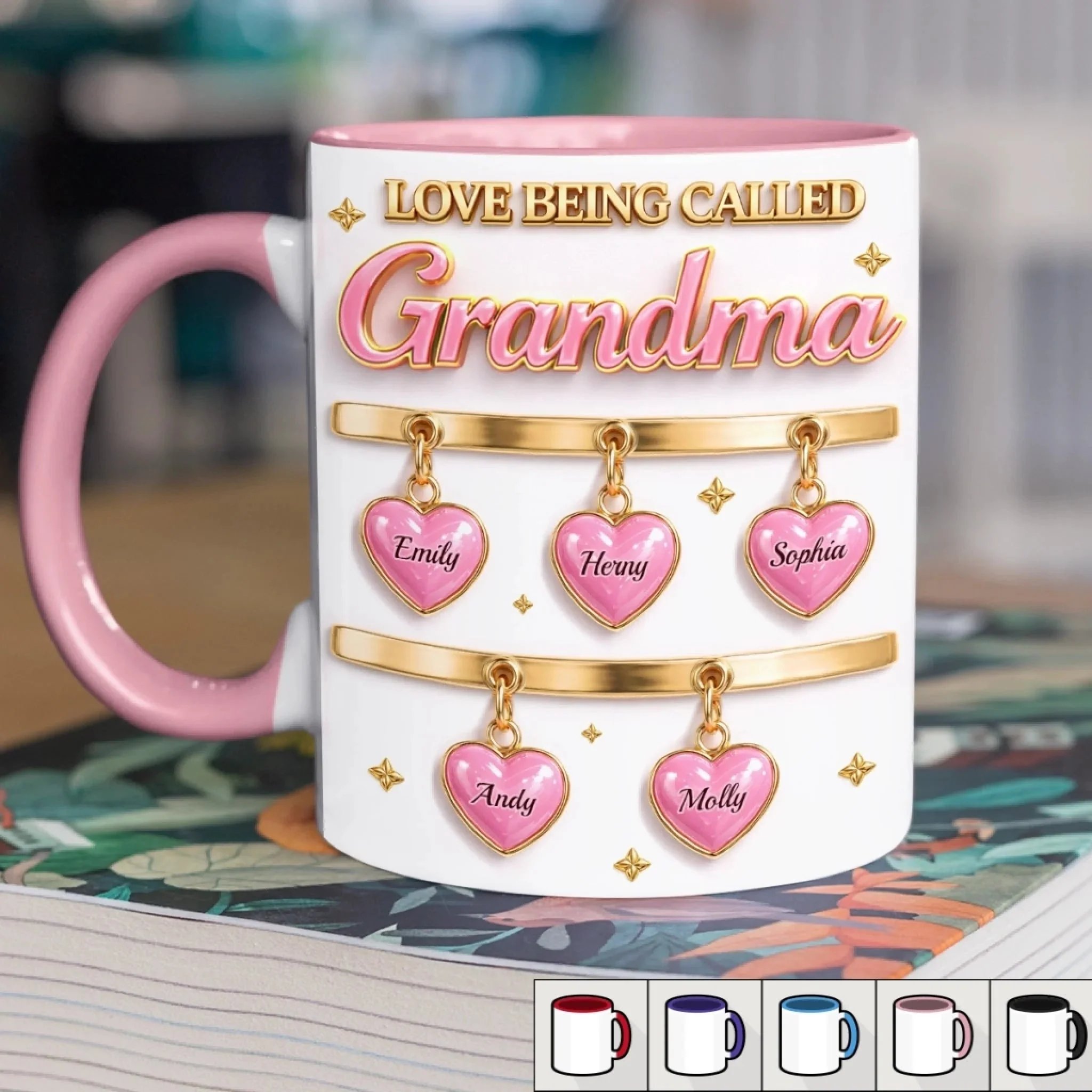 Love Being Called Grandma - Personalized Accent Mug - Gift For Mom, Grandma HN02